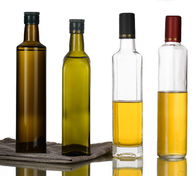 250ML 500ML 750ML Square Glass Cooking Olive Oil Bottle Vinegar Sauce Bottle For Oiler Cruet