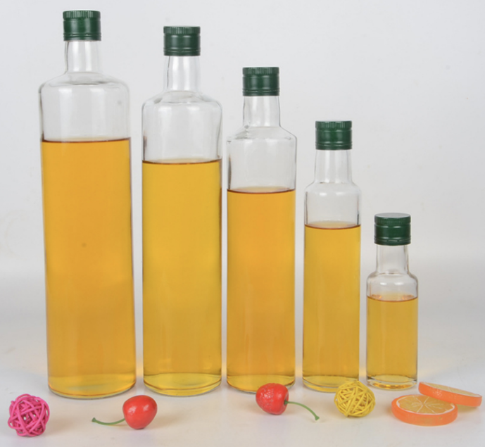 250ML 500ML 750ML Square Glass Cooking Olive Oil Bottle Vinegar Sauce Bottle For Oiler Cruet