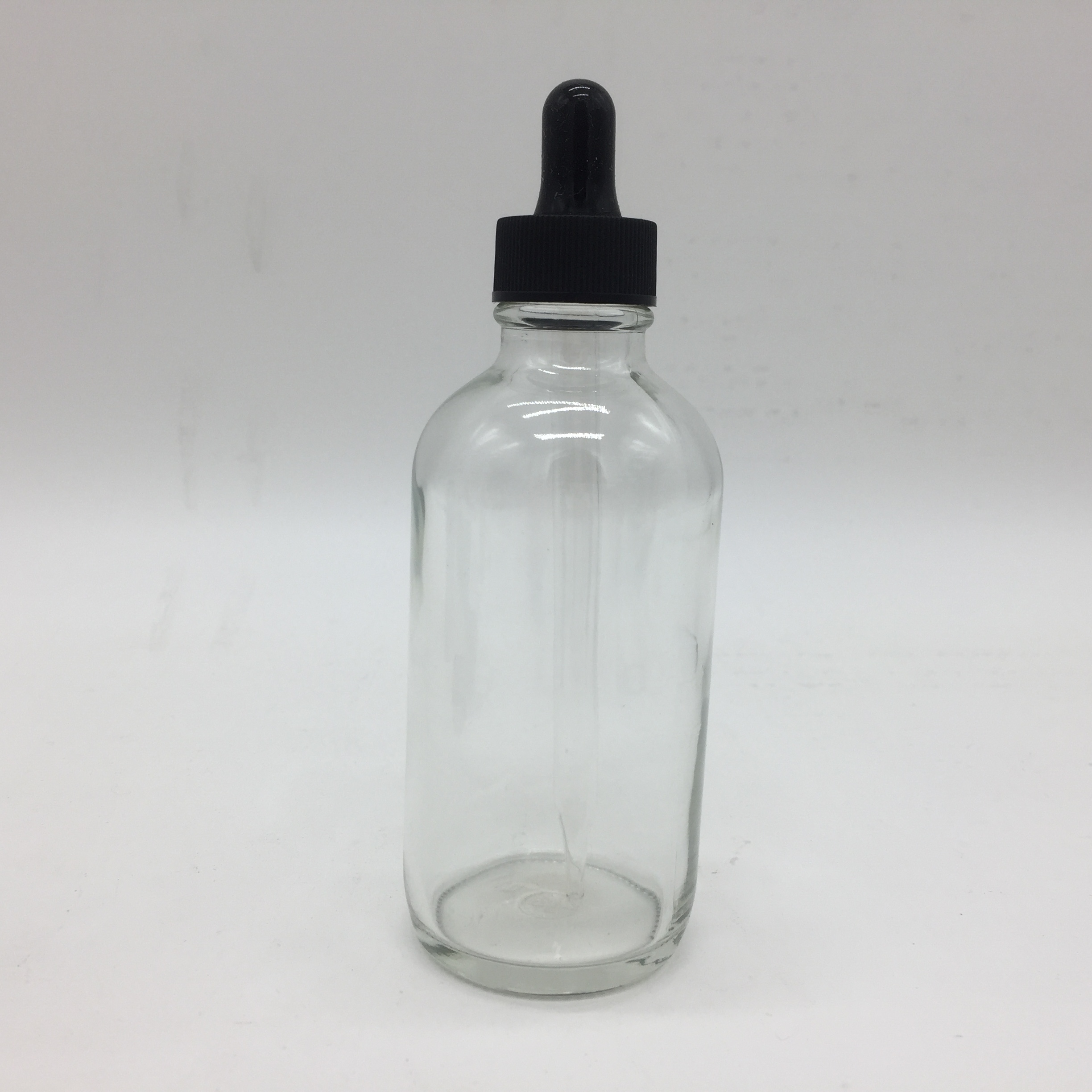 250ML 500ML Black Color Frosted Boston Round Glass Dropper Bottle With Spray Pump