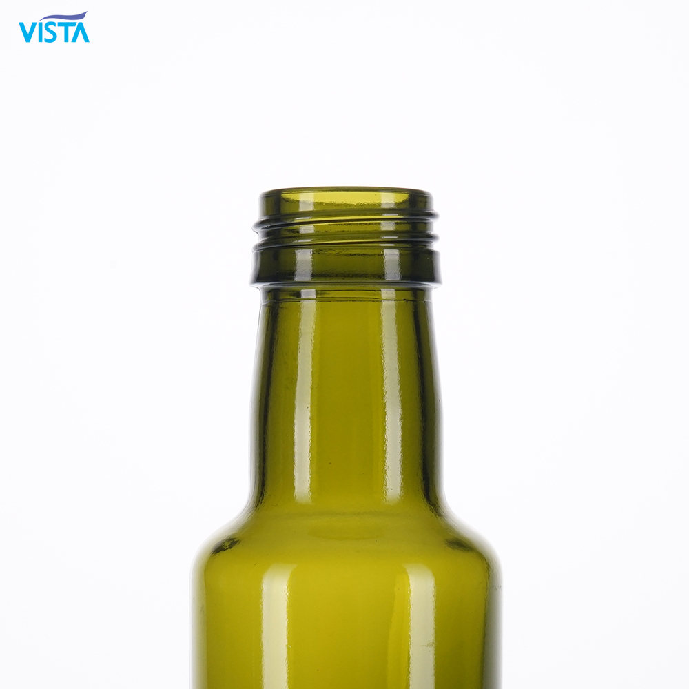 250ML DORICA AMBER DARK ANTIQUE GREEN OLIVE OIL BOTTLE