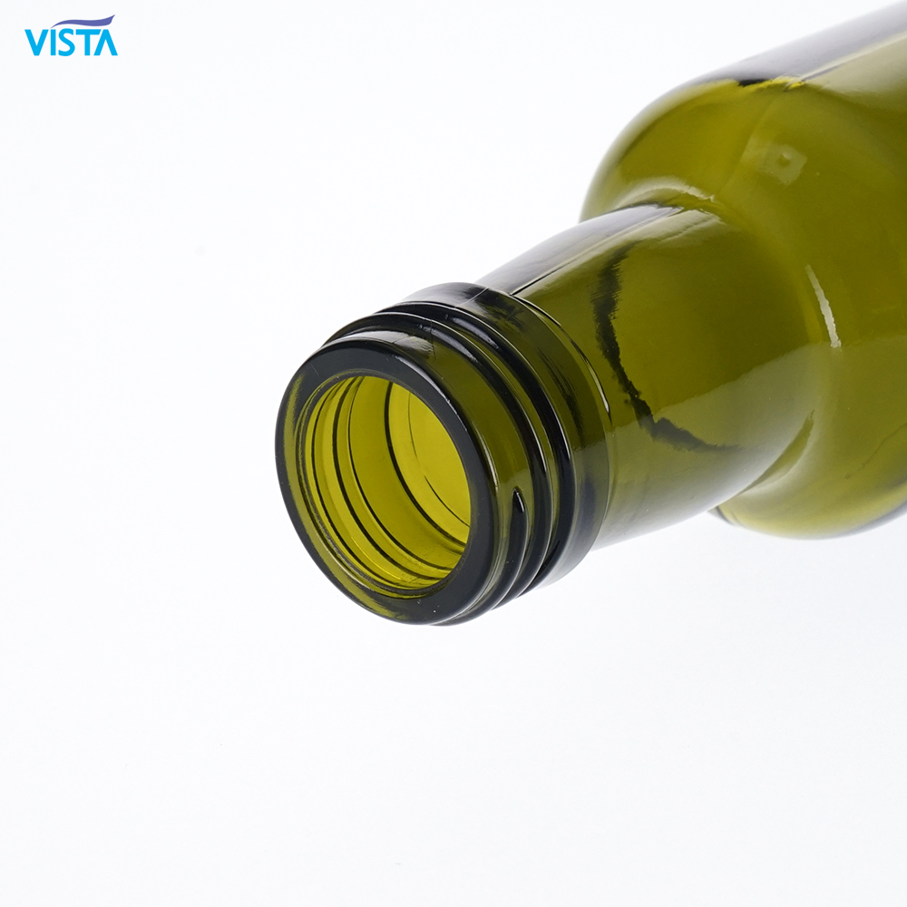 250ML DORICA AMBER DARK ANTIQUE GREEN OLIVE OIL BOTTLE
