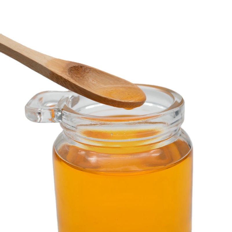 250ML Reusable Thick Clear Glass Storage Jar with Cork Stopper and Wooden Spoon For Keeps Food Dry Fresh for Home Kitchen