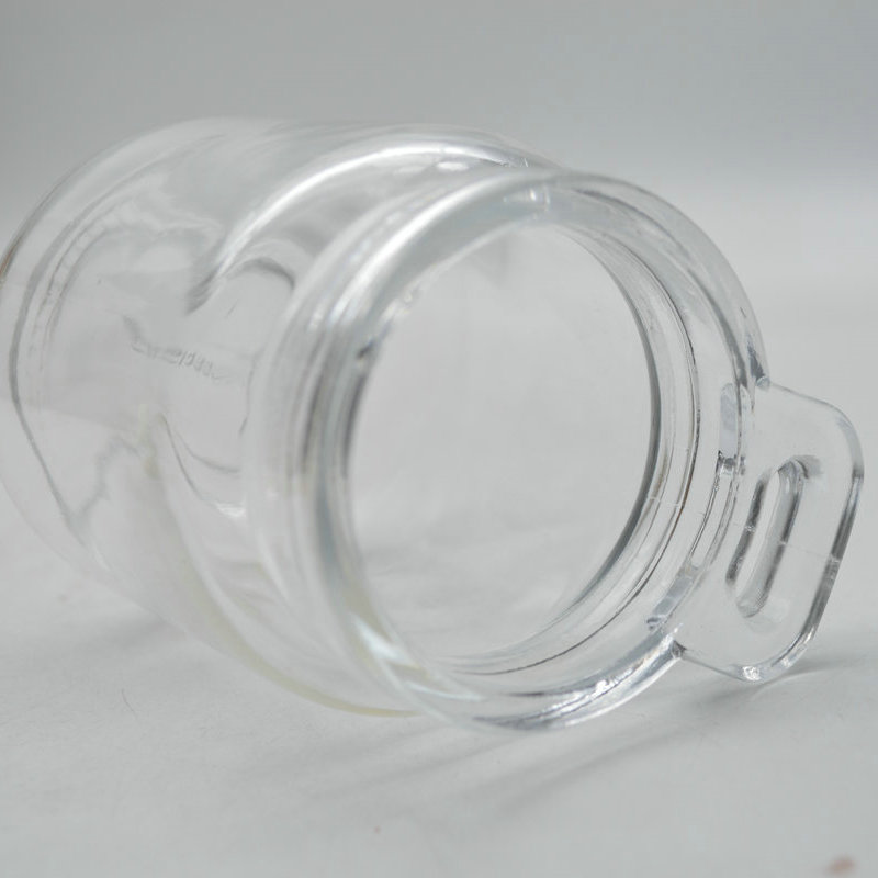 250ML Reusable Thick Clear Glass Storage Jar with Cork Stopper and Wooden Spoon For Keeps Food Dry Fresh for Home Kitchen