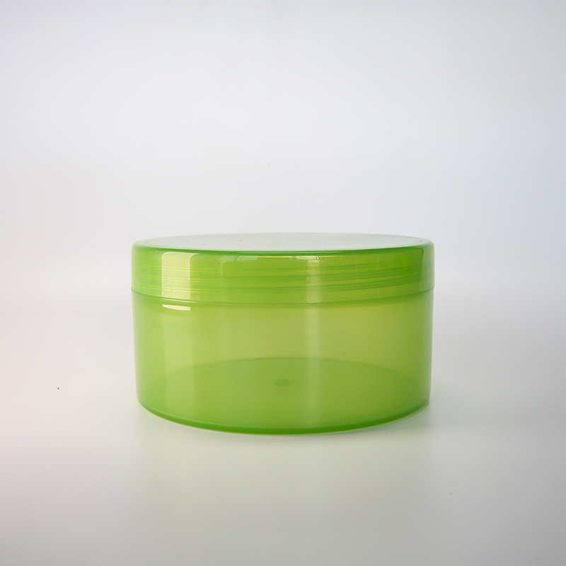 250ML green plastic jar round sweet jars plastic empty jars and tube for cosmetics products