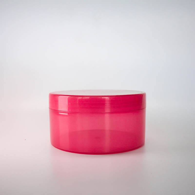 250ML red plastic round  biodegradable cream jar plastic jar hinge lid packaging beauty jar