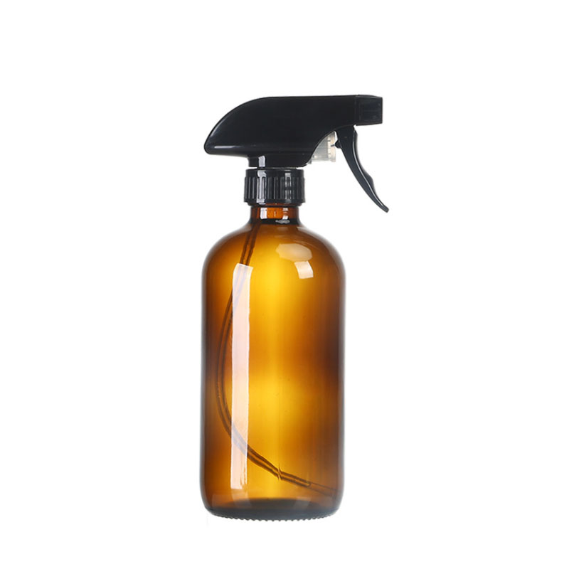 250Ml 500Ml Bathroom Glass Bottle Airless Spray Pump Amber Soap Glass Bottle With 28Mm Cosmetic Lotion Pump