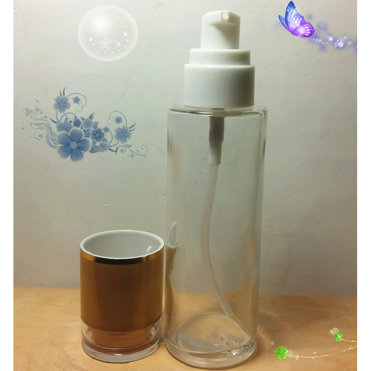 250Ml Clear Round Shaped Lotion Cosmetic Spray Pump Bottle Wholesale