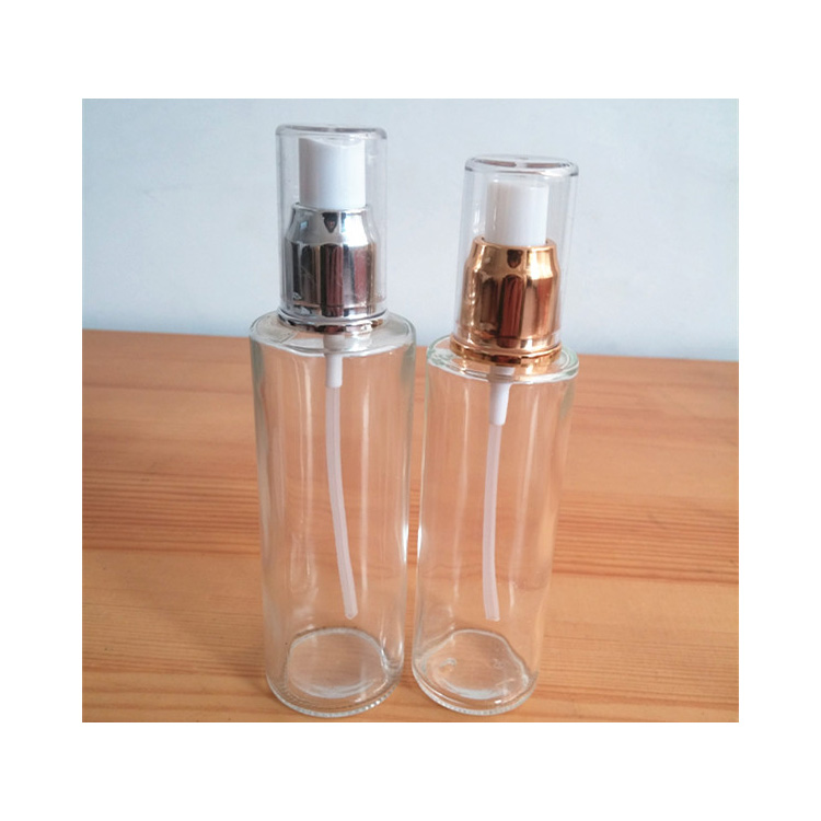 250Ml Clear Round Shaped Lotion Cosmetic Spray Pump Bottle Wholesale