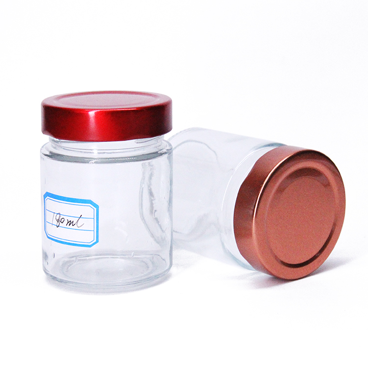 250Ml Straight Sided Round Clear Glass Honey Food Jam Jar