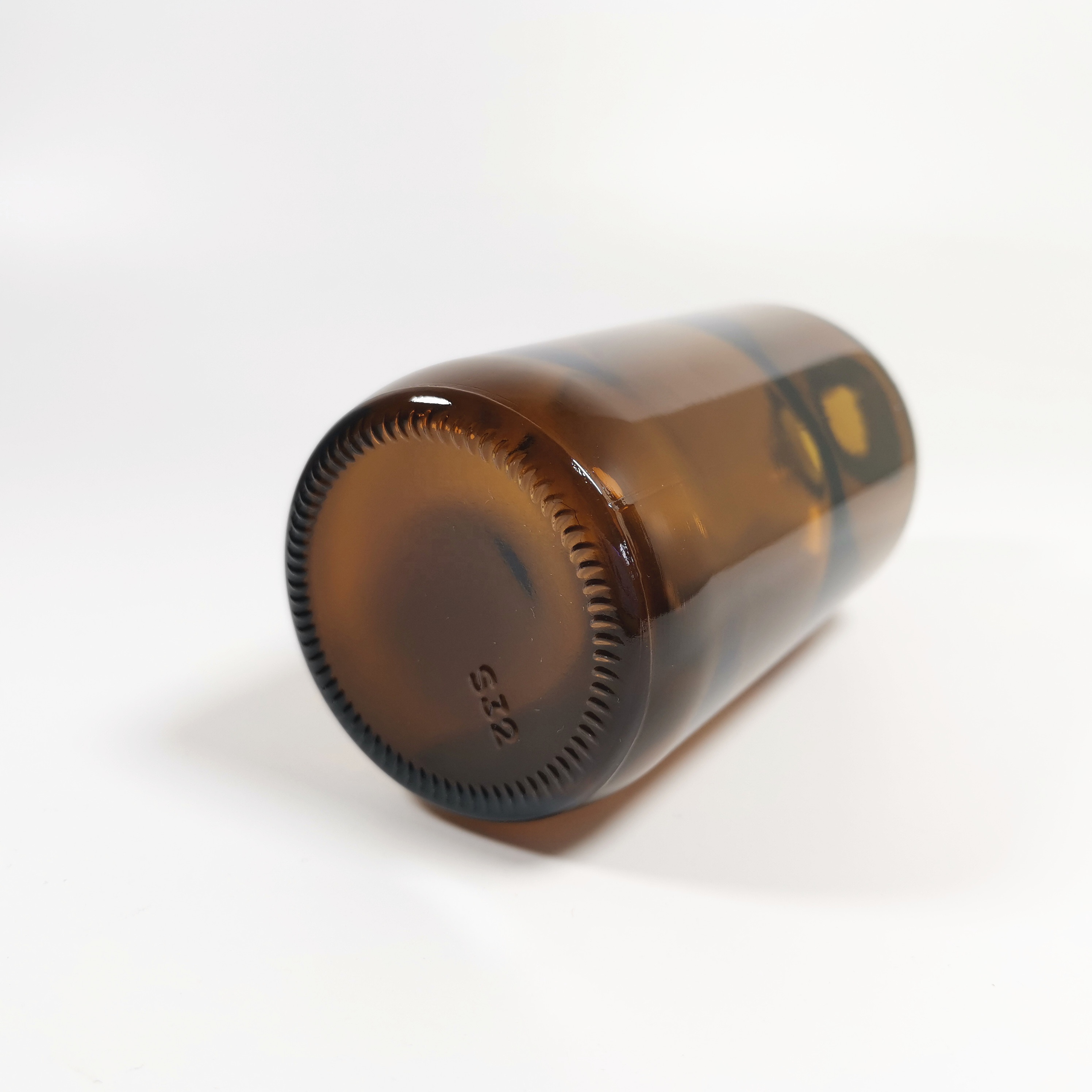 250cc Amber boston round glass bottle for oil Medicine