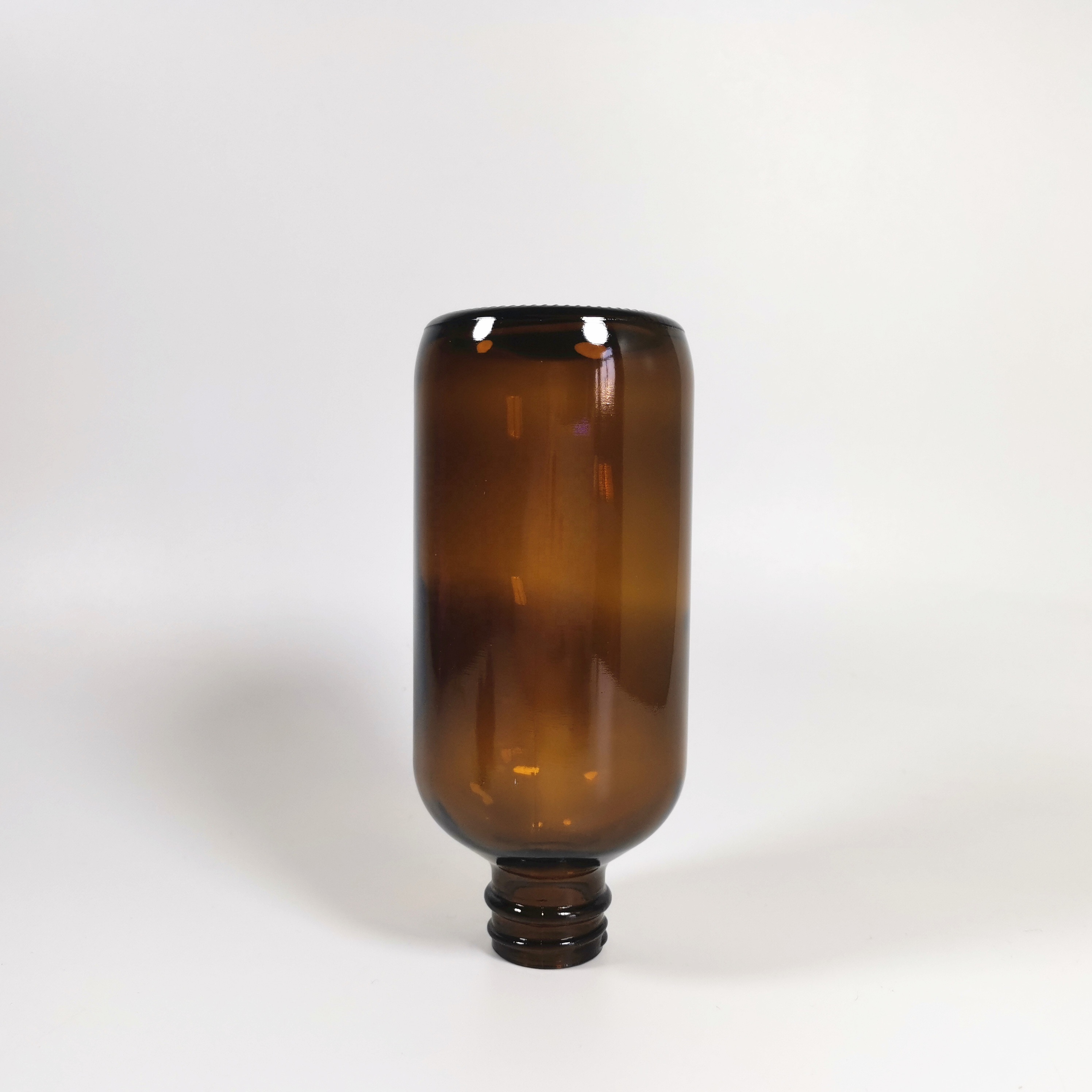 250cc Amber boston round glass bottle for oil Medicine