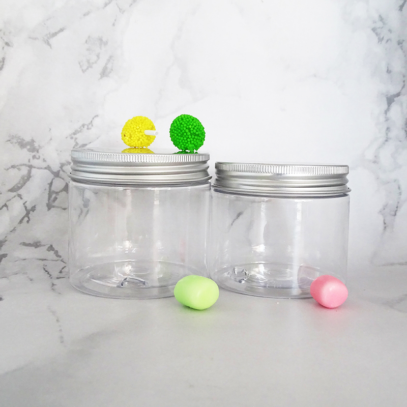 250g 500g 300g 4 oz 8oz 16oz 32 oz clear pet plastic frosted jar gold lids
