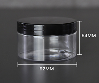 250g Clear PET Jars Containers With Screw Plastic lids 8oz Empty Transparent Cream Cosmetic Packaging