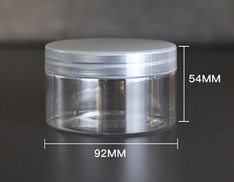 250g Clear PET Jars Containers With Screw Plastic lids 8oz Empty Transparent Cream Cosmetic Packaging