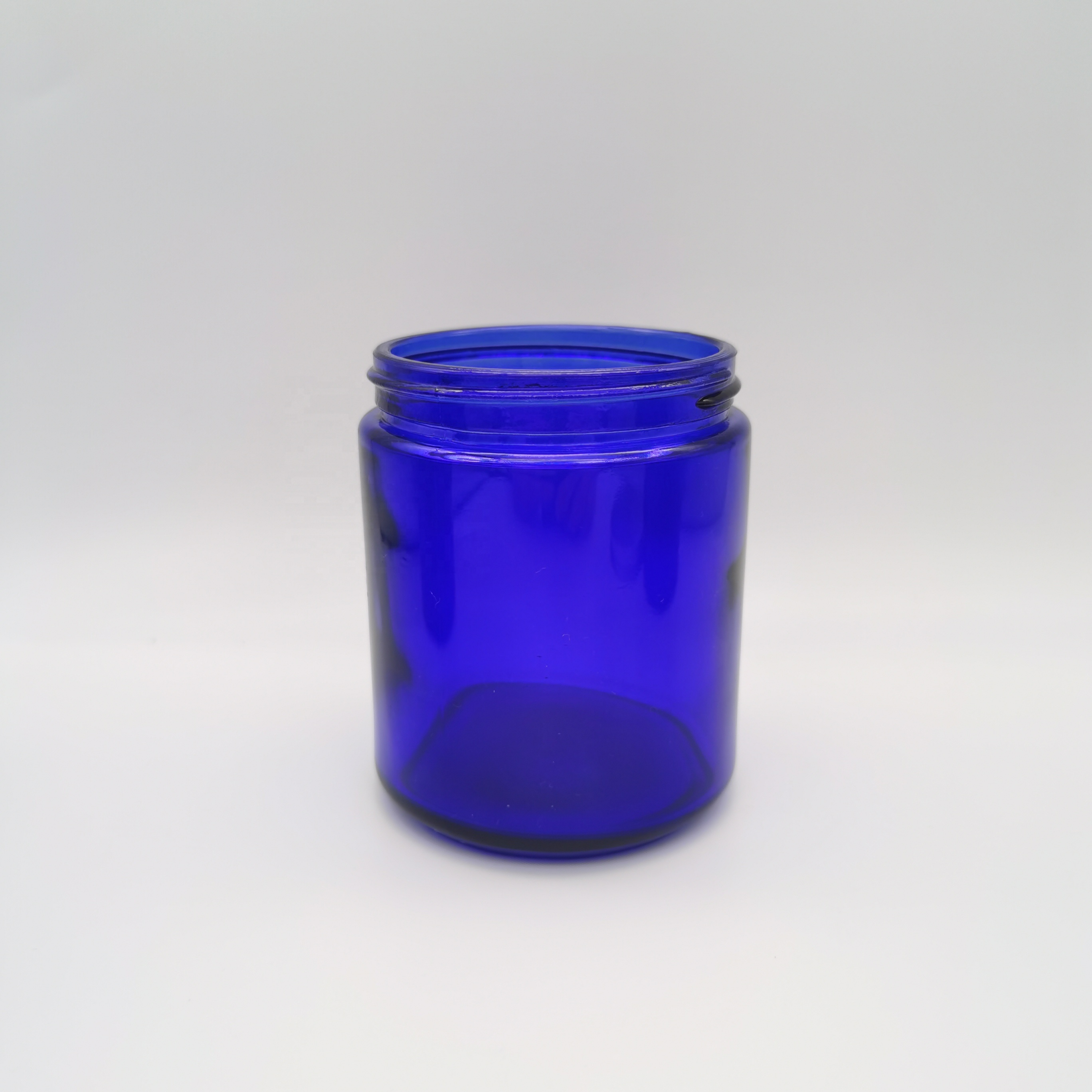250g Cobalt Blue Empty Glass Candle Jar for Candle Making with Lids