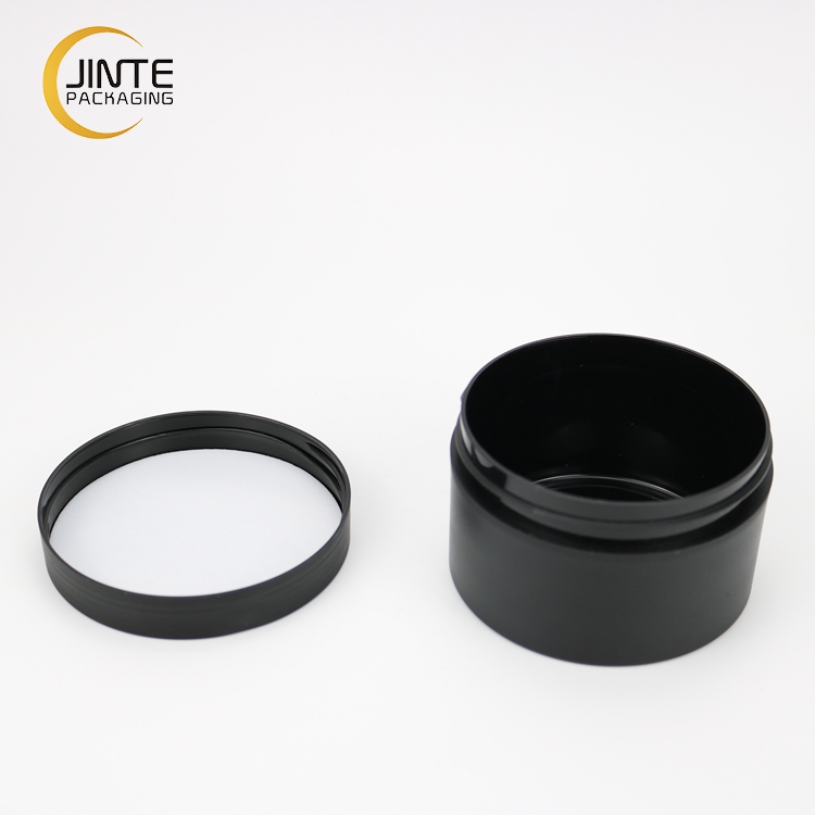 250g Cosmetic Packaging Matte Black Plastic PP Face Cream Jar