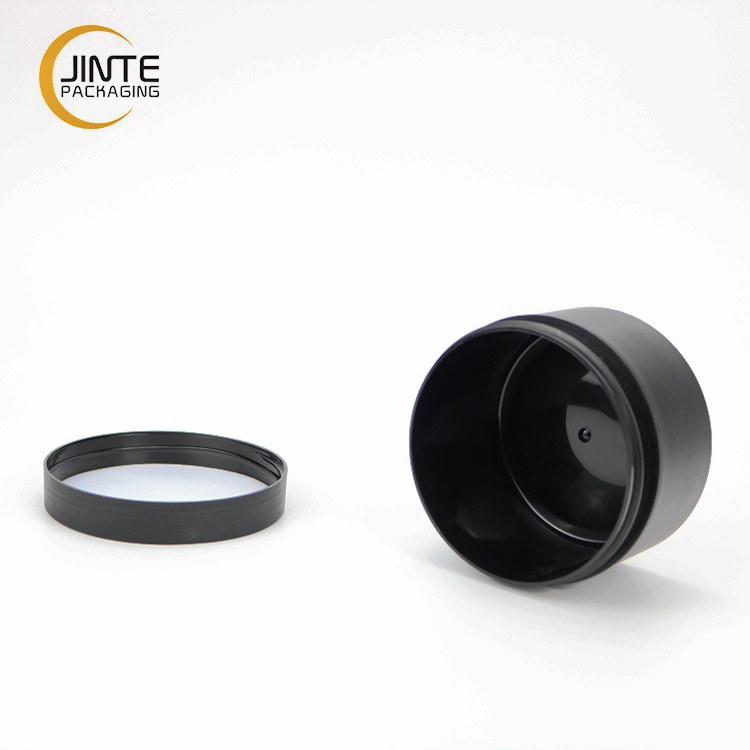 250g Cosmetic Packaging Matte Black Plastic PP Face Cream Jar