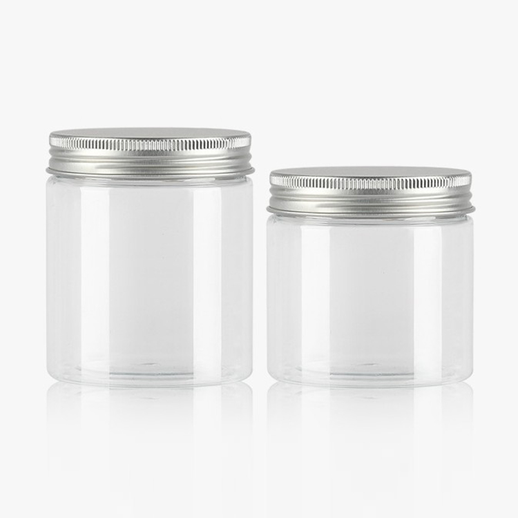 250g Low MOQ empty clear amber blue color jar for men cream body