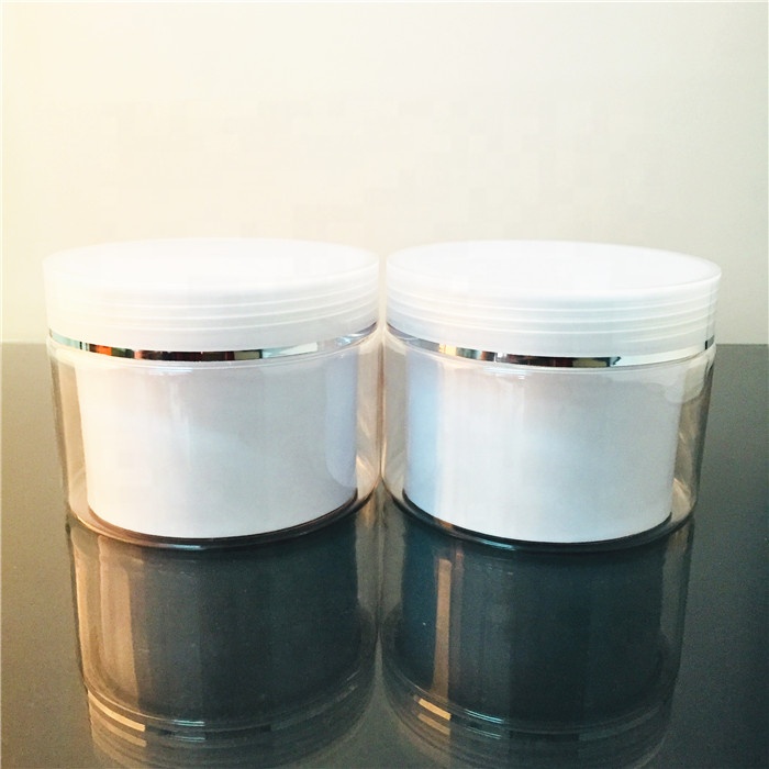 250g clear PET PP double wall layer cosmetic cream container jar