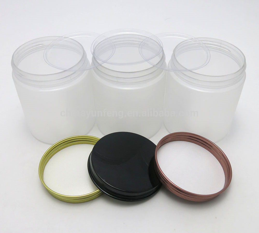 250g frosted cosmetic cream container with black,bronze,gold lid