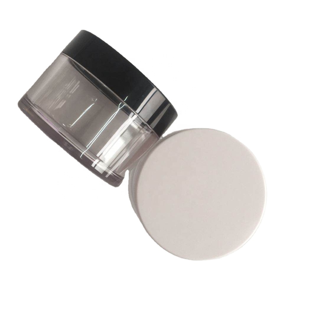 250g petg thick wall cream jar with black or white plastic cap, accept custom