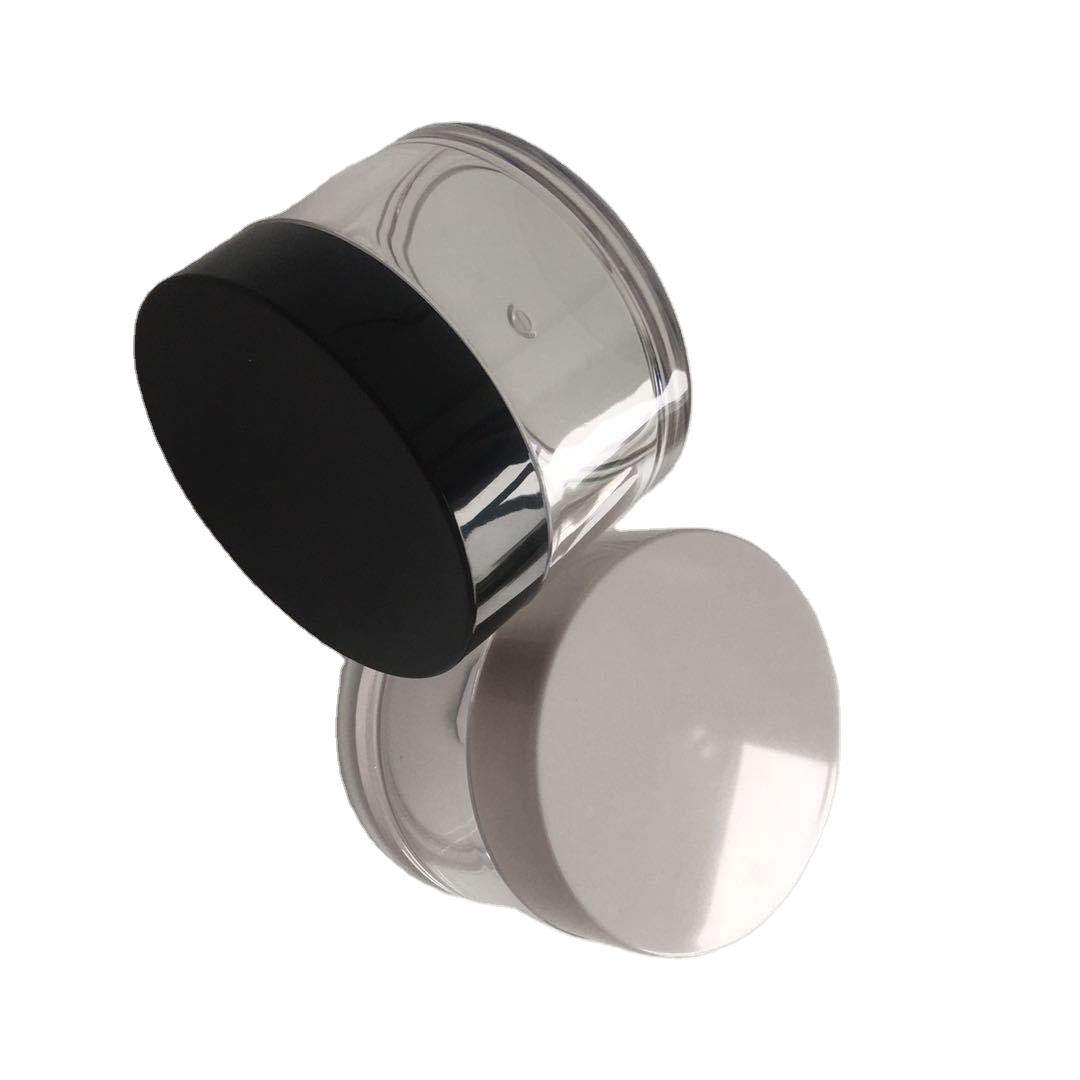 250g petg thick wall cream jar with black or white plastic cap, accept custom