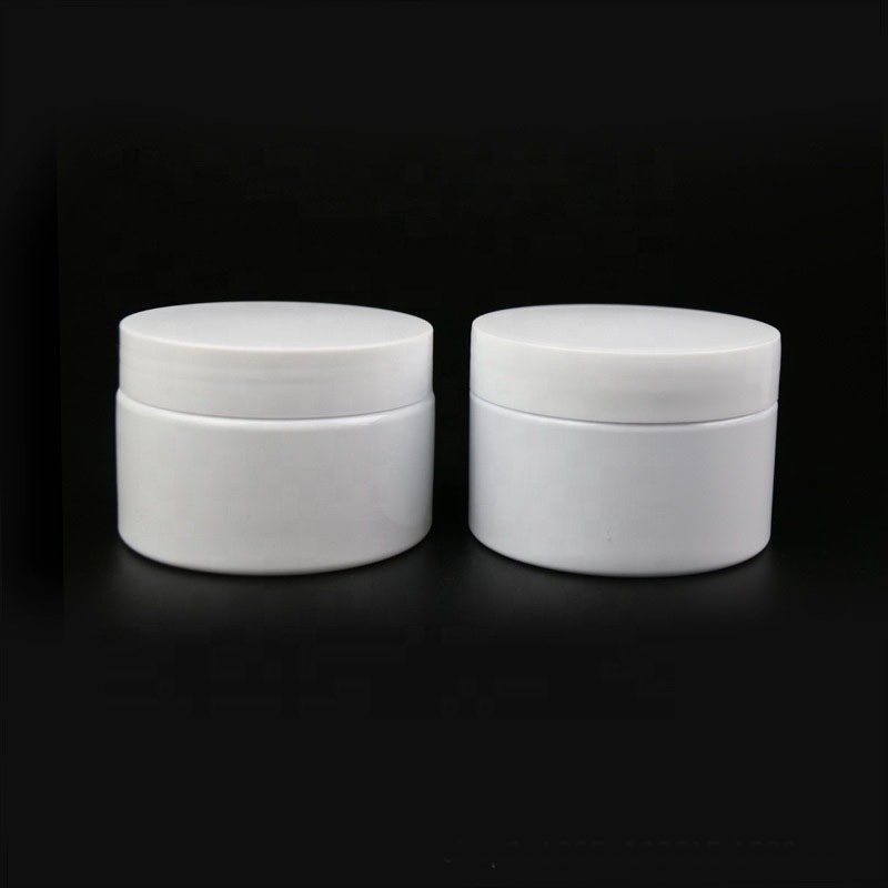 250g white plastic package empty food container PET plastic jars 250 ml cosmetic cream jars 8oz white plastic jar