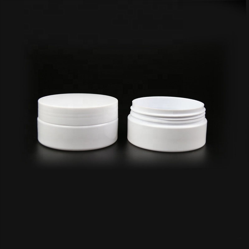 250g white plastic package empty food container PET plastic jars 250 ml cosmetic cream jars 8oz white plastic jar