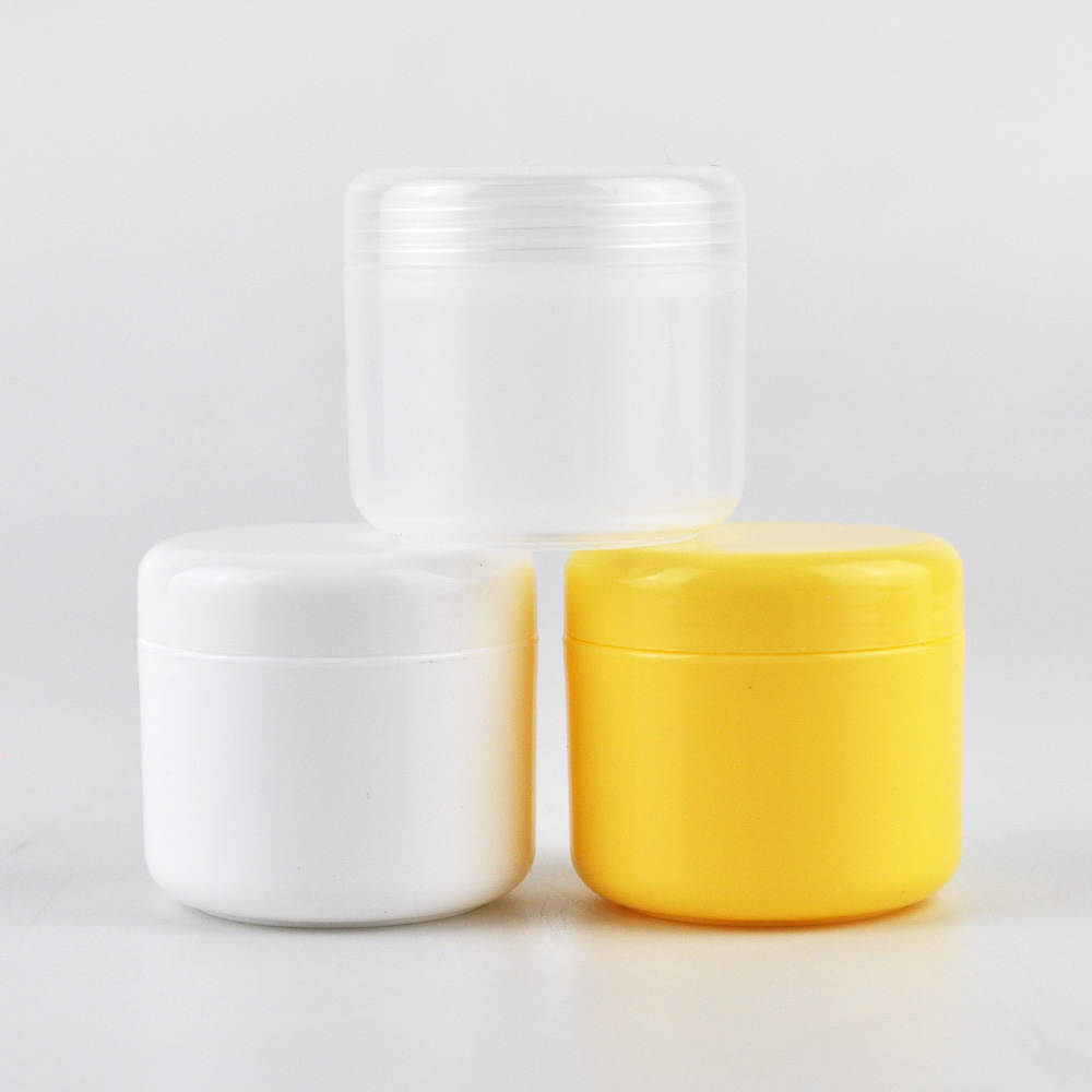 250ml 150ml 100ml 50ml PP plastic cosmetic container cream jar with lid