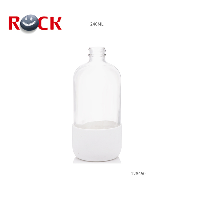 250ml 16oz silicone sleeve liquid alcohol spray glass boston bottles with trigger