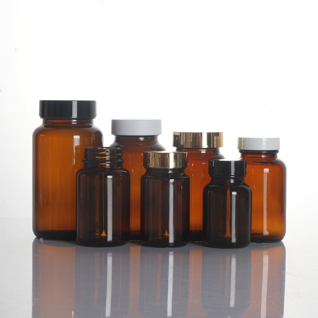 250ml 250 cc 300ml 300 cc amber medical wide mouth glass bottle