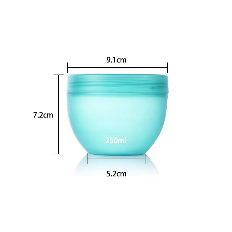 250ml 250g plastic PP frosted facial mask bowl shape jar, 8OZ Colorful facial cream mask bowl container