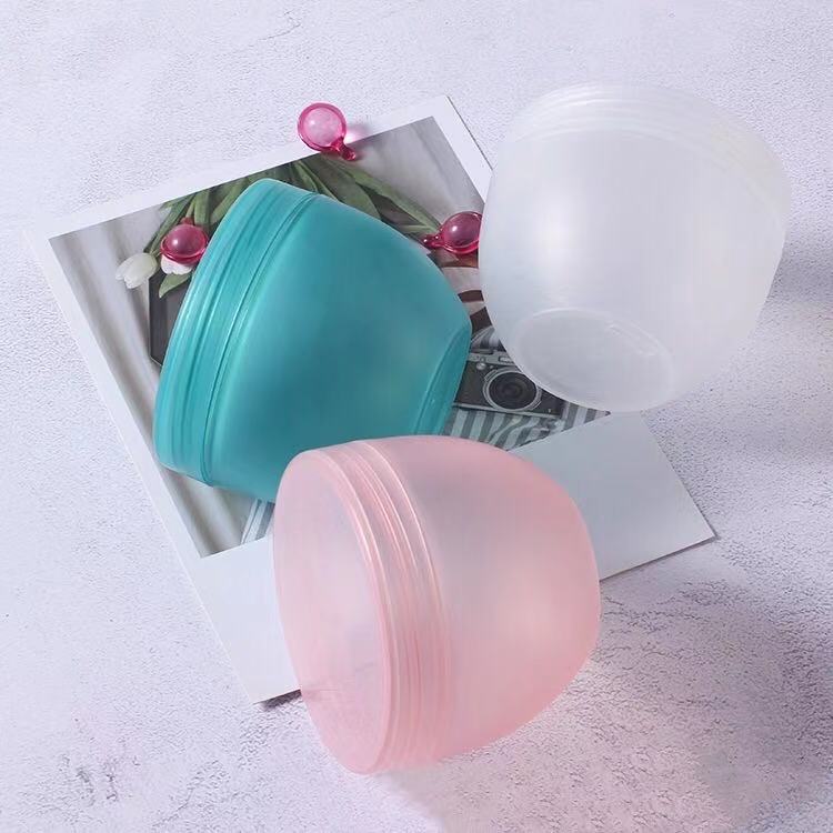 250ml 250g plastic PP frosted facial mask bowl shape jar, 8OZ Colorful facial cream mask bowl container