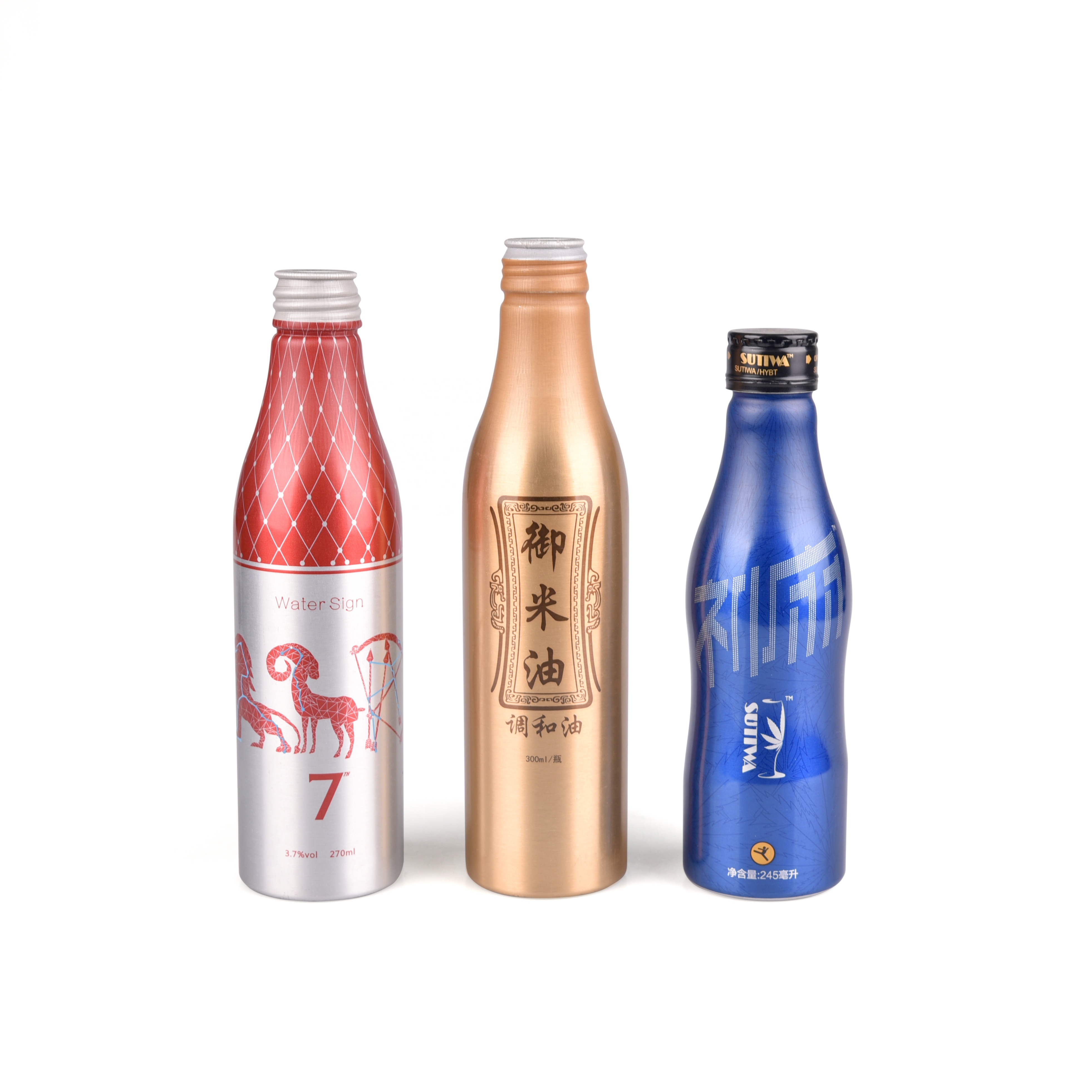 250ml 280ml 300ml free samples soda aluminum bottles for carbonated beverage coke spirit packaging