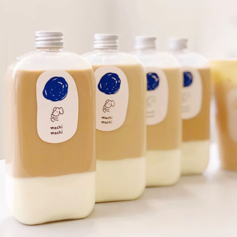 250ml 300ml 350ml 420ml PET transparent plastic beverage bottle reusable disposable milk beverage juice bottle