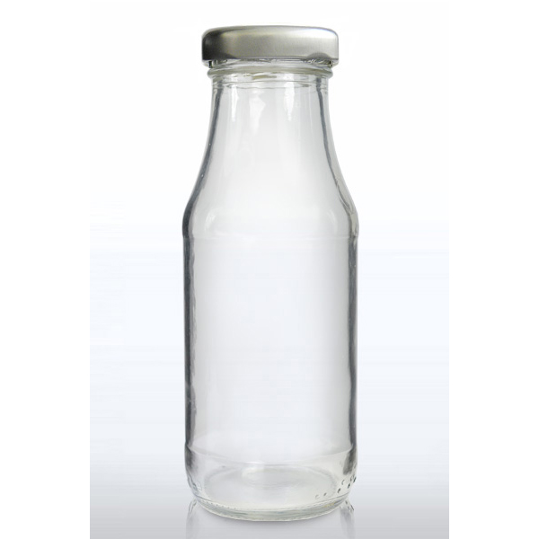 250ml 300ml 500ml 750ml 1L clear glass juice bottle glass milk bottle with metal lids beverage bottle