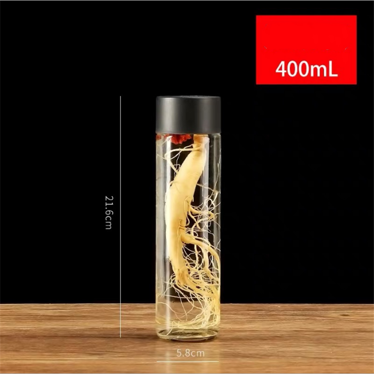 250ml 300ml 750ml Wholesale empty voss style water glass bottle with plastic lid