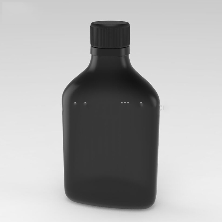 250ml 300ml Flat Bottle Glass Flask Bottles Packaging For Liquor Alcohol Vodka