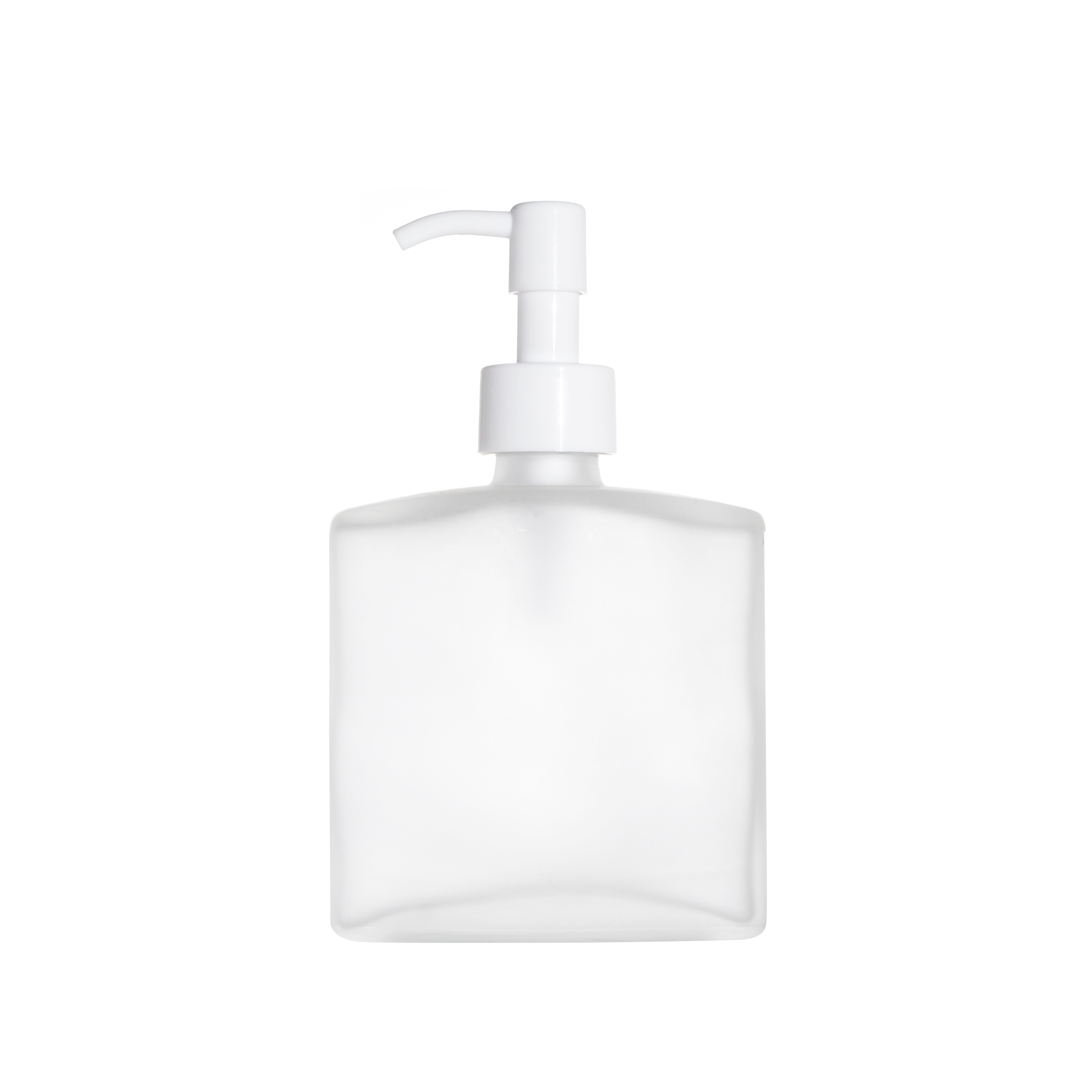 250ml 300ml Square Shape Hip Flask Frost Glass Bottles with Pumps for Hands Washing Liquid Packaging Containers