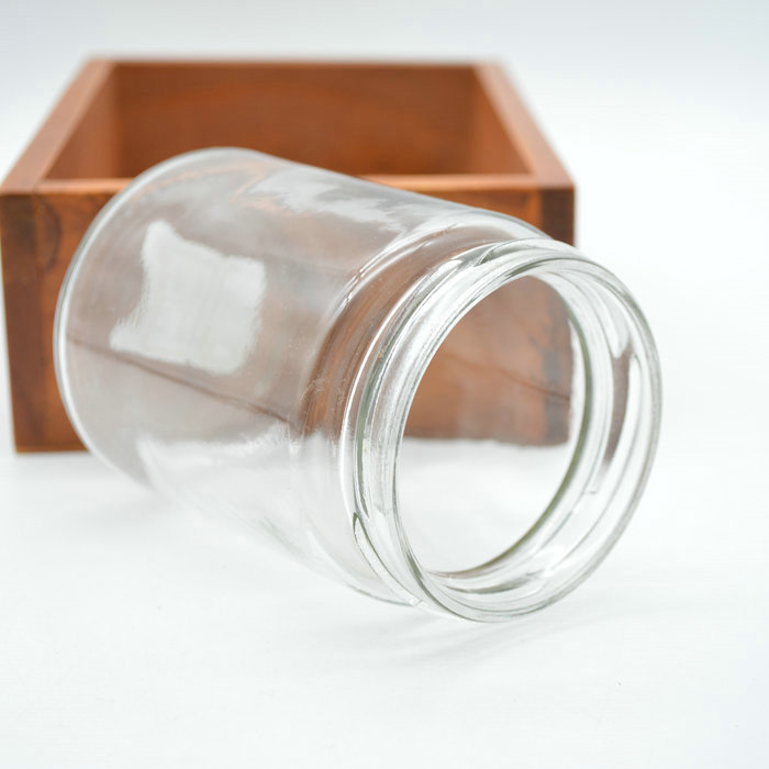 250ml 300ml spicy chili storage jar glass clear round jar
