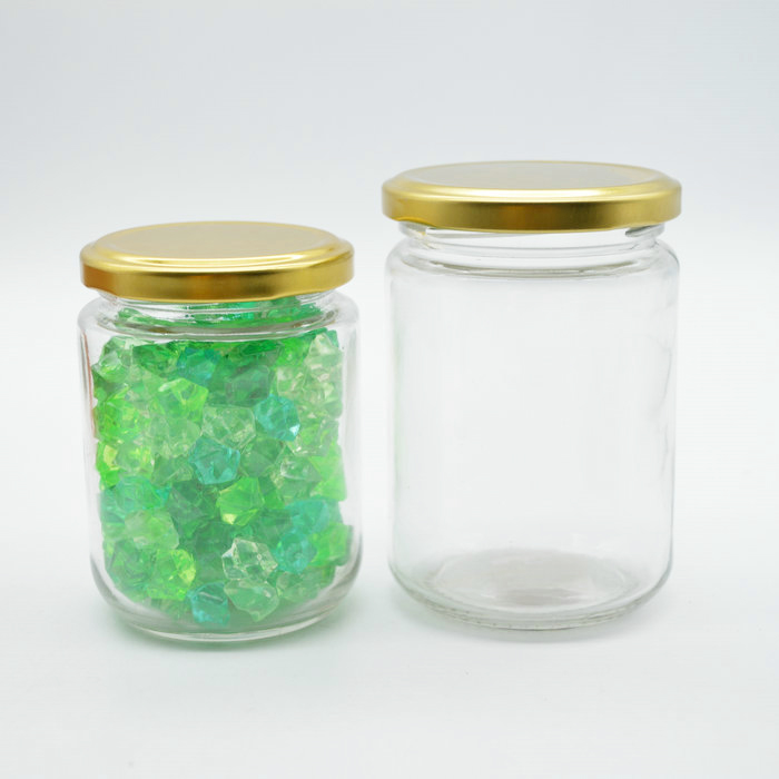 250ml 300ml spicy chili storage jar glass clear round jar