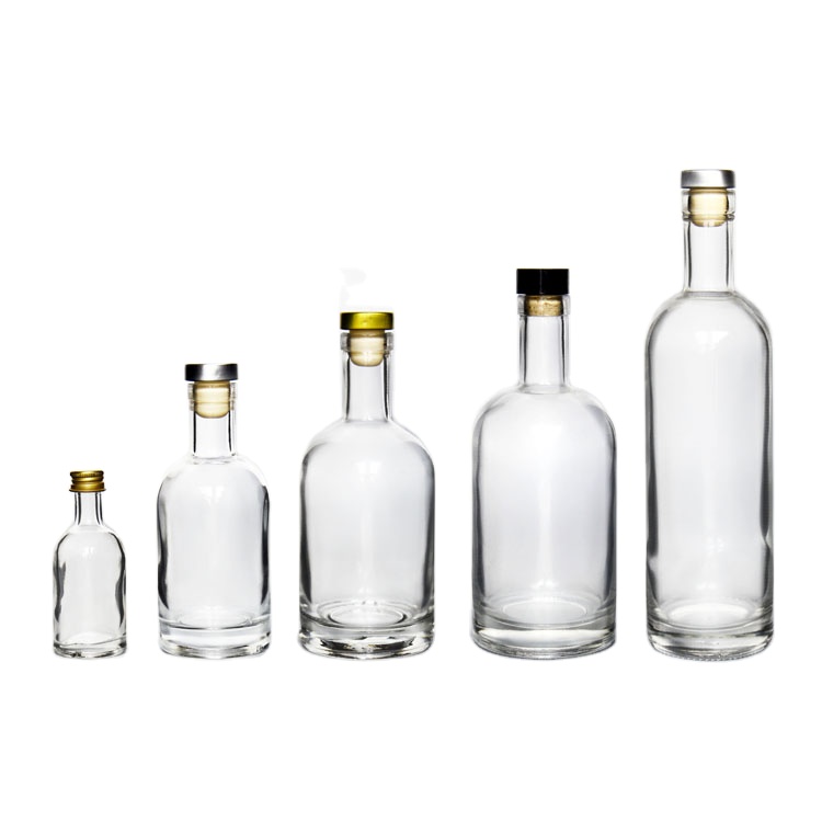 250ml 350ml 500ml 750ml Long Neck Cold Brew Coffee Glass Bottle with Cork Wine Glass with Glass Closures