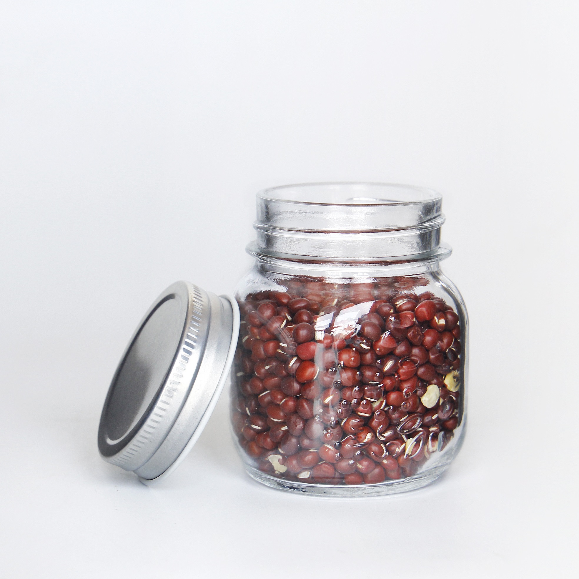 250ml 350ml 500ml mason jars with cork lids cut glass factories made glass jar bottle with lid