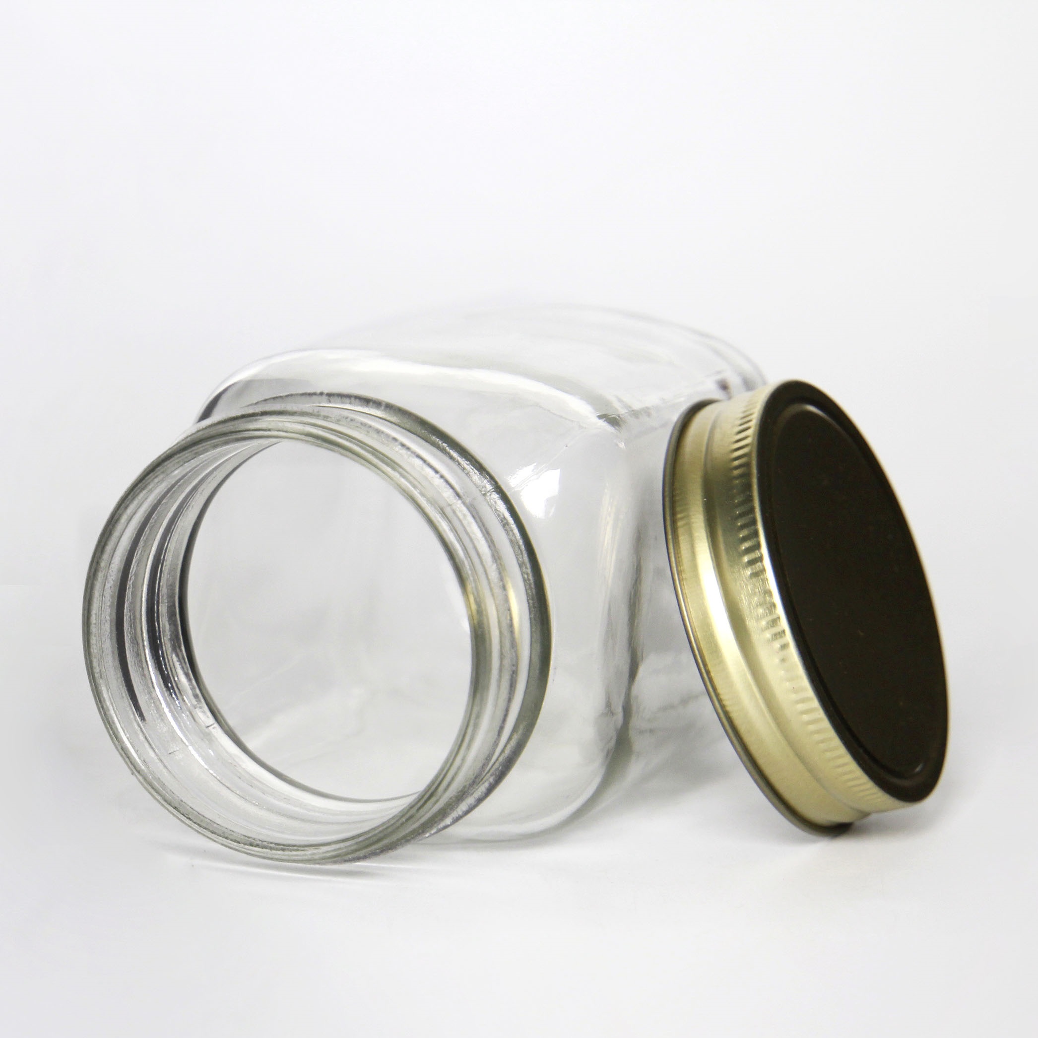 250ml 350ml 500ml mason jars with cork lids cut glass factories made glass jar bottle with lid