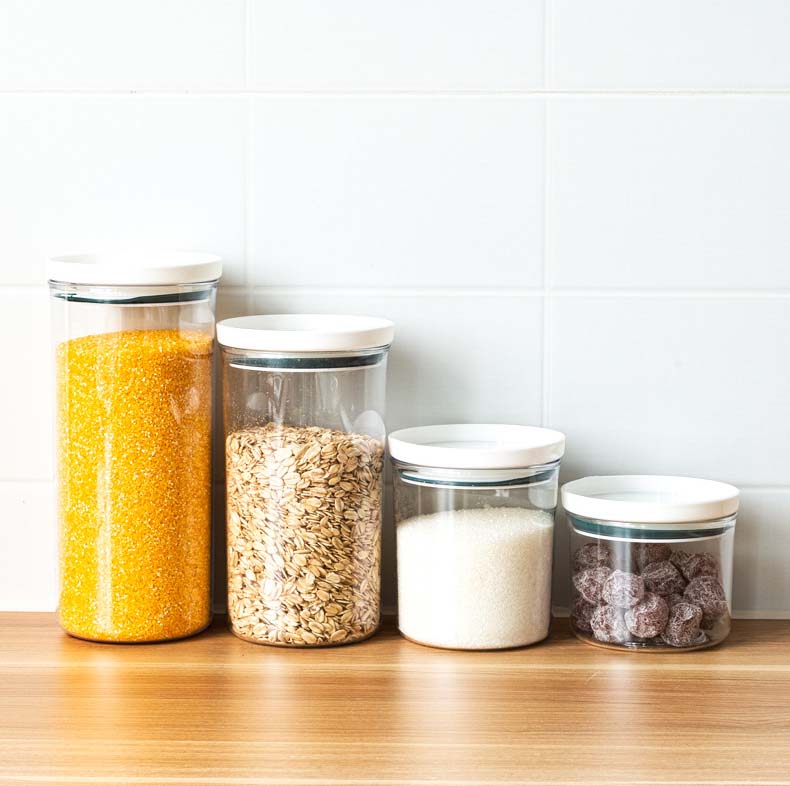 250ml 350ml 550ml 700ml 4 Sizes Plastic Food Storage Containers With Sealed Lids For Dry Food Preserved Fruit Snacks Tea Coffee