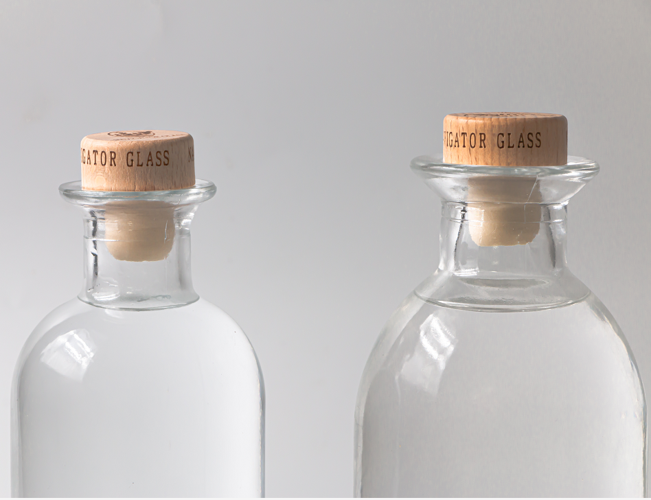 250ml 375ml 500ml 750ml 1000ml Vodka Spirit Glass Bottle for Liquor with cork