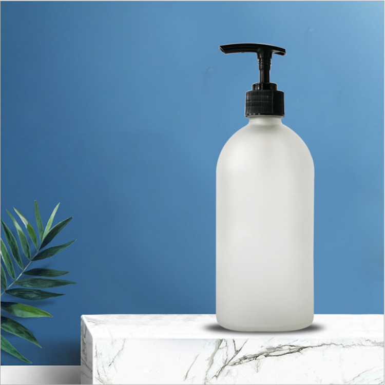 250ml,375ml,500ml Wholesale round frosted clear glass spray bottle with pump spray