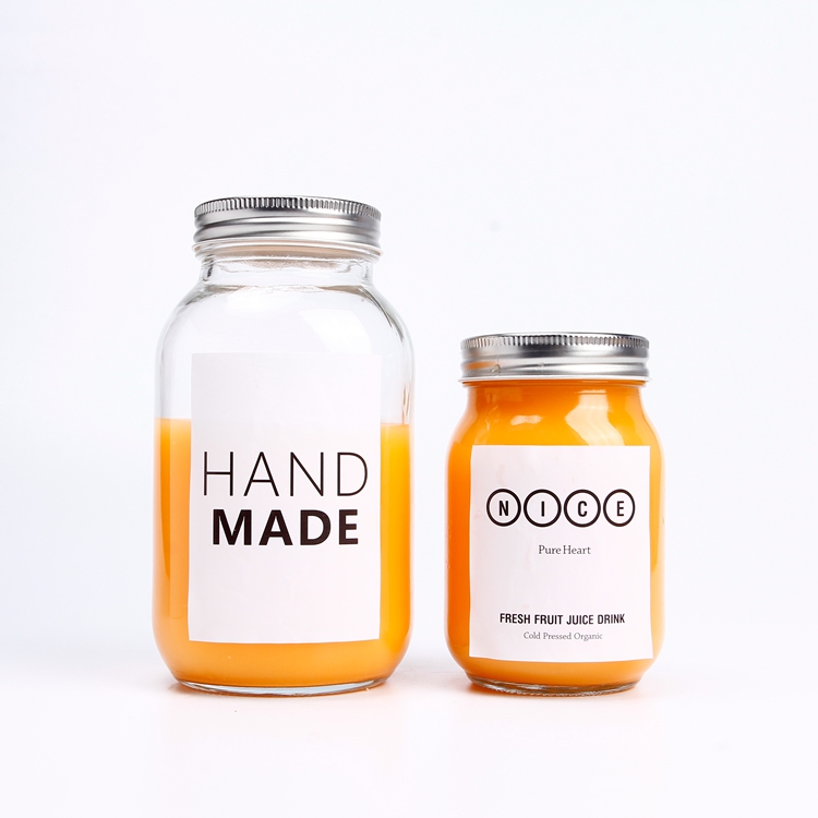 250ml 380ml 500ml 750ml Empty Clear Glass Mason Jars 16 oz Food Storage Glass Jar with Lids for Canning Jam Honey Jelly