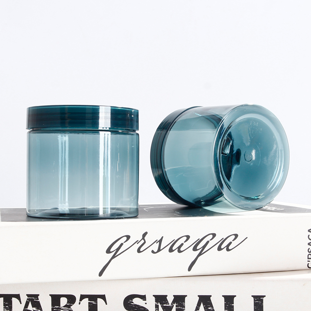250ml 400ml Plastic cream Jar PET Straight Sided Jar with Smooth Lined Cap for Cosmetic Packaging bottles