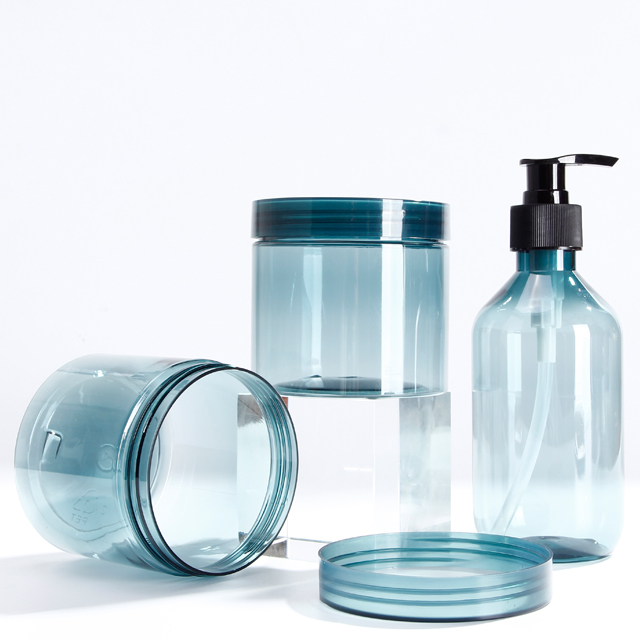 250ml 400ml Plastic cream Jar PET Straight Sided Jar with Smooth Lined Cap for Cosmetic Packaging bottles